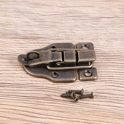 Healifty 6 piezas pestillos de caja de joyería antigua cierre de candado de aleación cerrojo de cerrojo para maletas cajón caja de madera resistente con cerradura de bronce