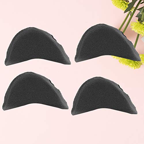 HEALIFTY Almohadilla para esponja suave para pies Brace para pies Relleno para zapatos Unisex Zapatillas para hacer zapatos grandes 2 pares (negro)