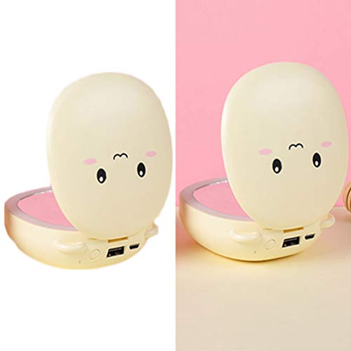 Healifty Calentadores de Mano Oso de Dibujos Animados Calentador de Mano Recargable Led Espejo de Maquillaje Banco de Energía (Amarillo) Healifty Calentadores de Mano Oso de Dibujos Animados Calentador de Mano Recargable Led Espejo de Maquillaje Banco de Energía (Amarillo)