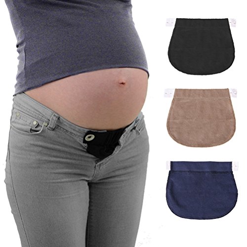 Healifty estensori para Pantalones de Embarazo Ajustable 3 PCS Healifty estensori para Pantalones de Embarazo Ajustable 3 PCS