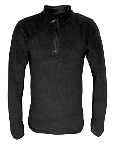 HEAT HOLDERS - Hombre Microfleece Invierno Camiseta Interior Termica Manga Larga para Frio con Cremallera (Medium (38-40" Chest), Microfleece)