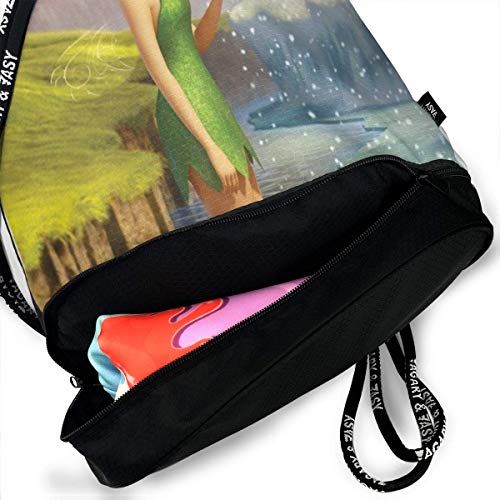 Heavenly Battle Tinker Bell Secret of The Wings Bundle Mochila con cordón para Gimnasio Sports String Bag School Yoga Kids Mochilas de Viaje para Hombres y Mujeres