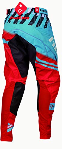 HEBO Stratos Pantalón Enduro-Cross, Adultos Unisex, Turquesa, XL