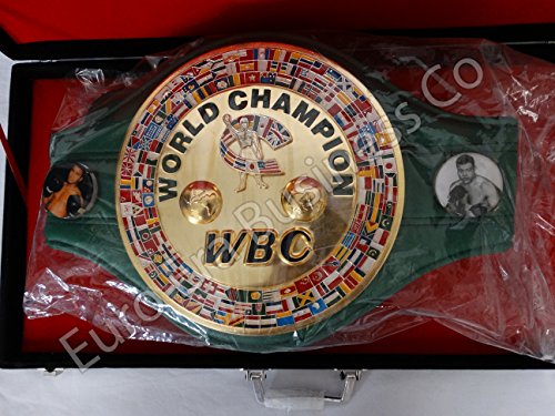 Hecho a mano WBC mundo Cinturón de Campeonato de boxeo con caja de transporte