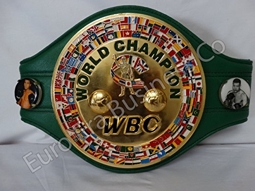 Hecho a mano WBC mundo Cinturón de Campeonato de boxeo con caja de transporte