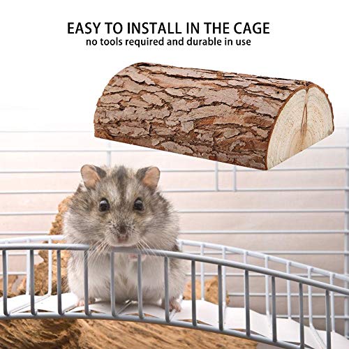 HEEPDD Loro Perchas Soporte Hamster Trampolín Madera Natural Escalada Tablero Pájaro Plataforma de Madera para pequeños Animales Guacamayos Grises africanos Periquitos Periquito Conure Ardilla