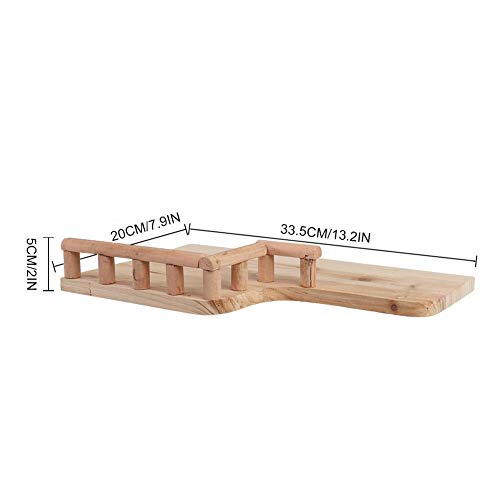 HEEPDD Plataforma de Hamster con barandillas, Forma de L Mascota de Madera Dientes abrasivos Juguete de trampolín Seguro para Masticar Puente Juguetes de pequeños Animales para Chinchilla Rata Gerbil HEEPDD Plataforma de Hamster con barandillas, Forma de L Mascota de Madera Dientes abrasivos Juguete de trampolín Seguro para Masticar Puente Juguetes de pequeños Animales para Chinchilla Rata Gerbil