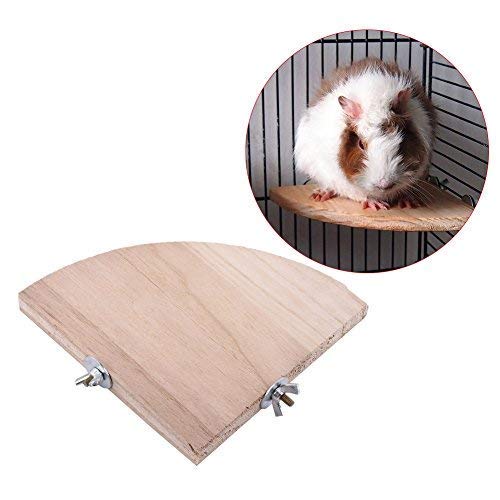 HEEPDD Plataforma para pájaros, Abanico de Madera con Forma de trampolín Perca para pájaros Soporte para Juegos Patio de Jaula Accesorios para Loro hámster Animales pequeños Juguete de Ejercicio