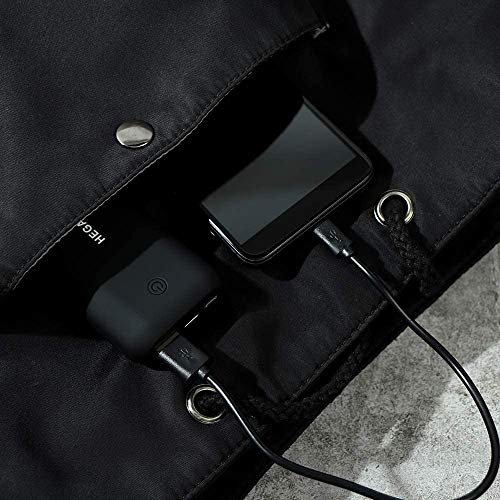 Heganus Powerbank 10000mAh, Mini batería Externa portátil con Salida Dual de 5V / 2.4A, práctico Banco de energía con Cable, batería Externa Ligera para iPhone, Samsung Galaxy, iPad, Huawei