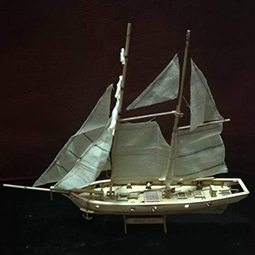 HEITIGN 1/100 Modelos de barcos de madera, Kit de barco de madera de bricolaje, Escala de modelo de barco de madera Hobby, Kit de modelo de madera de barco de vela Decoración de modelo