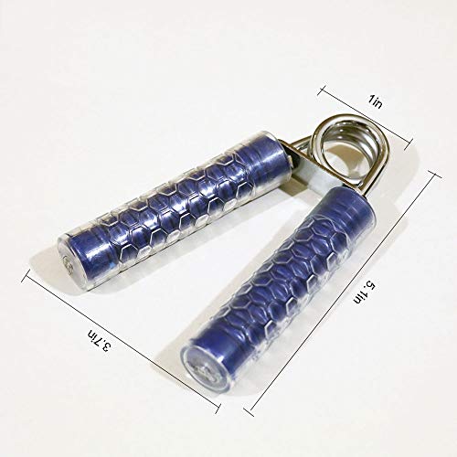 Hekit - Mancuernas para entrenamiento de dedos, antebrazos, entrenamiento de dedos, fortalecimiento de la fuerza de agarre, entrenamiento de mano, entrenamiento de antebrazos, ajustable, color azul