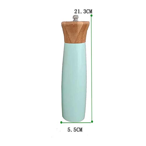 HELEN CURTAIN Muele Sal y Pimienta, Molino de Pimienta, Molino de Pimienta de Madera, Ajustable manualmente, Molino de Pimienta y Molino de Sal (hierbabuena), Verde, Metal,21.3cm HELEN CURTAIN Muele Sal y Pimienta, Molino de Pimienta, Molino de Pimienta de Madera, Ajustable manualmente, Molino de Pimienta y Molino de Sal (hierbabuena), Verde, Metal,21.3cm