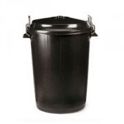 HELGUEFER - Basurero 100 litros con Tapa Negro HELGUEFER - Basurero 100 litros con Tapa Negro