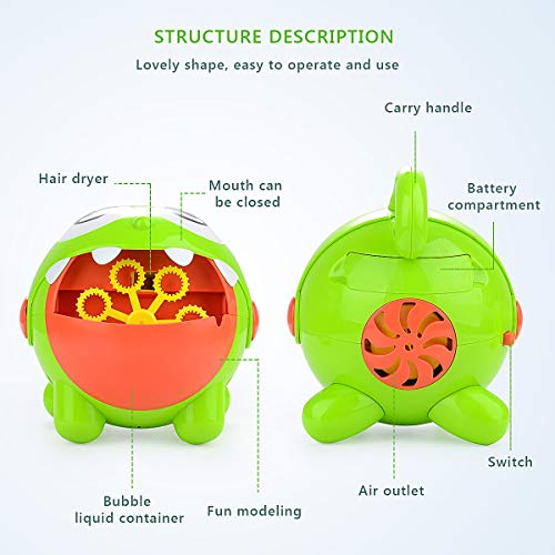 HellDoler Máquina de Burbujas,Juguete de Baño para Bebé,Soplador de Burbujas Automático con Carga USB con 1 Botella de Líquido para Niños,Fiestas de Cumpleaños,Bodas,Juegos de Interior y Aire Libre HellDoler Máquina de Burbujas,Juguete de Baño para Bebé,Soplador de Burbujas Automático con Carga USB con 1 Botella de Líquido para Niños,Fiestas de Cumpleaños,Bodas,Juegos de Interior y Aire Libre