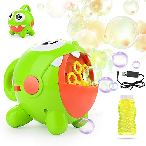 HellDoler Máquina de Burbujas,Juguete de Baño para Bebé,Soplador de Burbujas Automático con Carga USB con 1 Botella de Líquido para Niños,Fiestas de Cumpleaños,Bodas,Juegos de Interior y Aire Libre HellDoler Máquina de Burbujas,Juguete de Baño para Bebé,Soplador de Burbujas Automático con Carga USB con 1 Botella de Líquido para Niños,Fiestas de Cumpleaños,Bodas,Juegos de Interior y Aire Libre