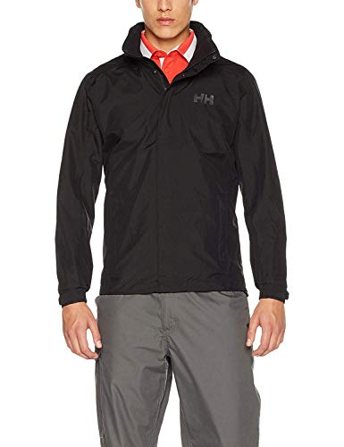 Helly Hansen Dubliner Jacket Chaqueta Chubasquero para Hombre de Uso Diario y para Actividades marítimas con la tecnología Helly Tech, Negro, L