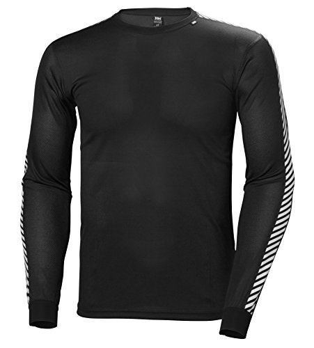 Helly Hansen HH LIFA Stripe Crew Camiseta Técnica, Hombre, Negro (Black/Highvis), 3XL