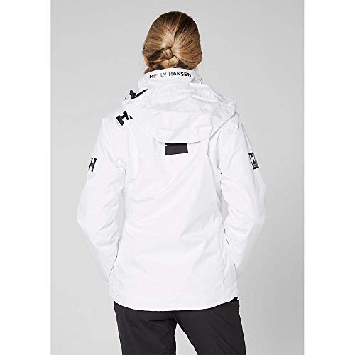 Helly Hansen W Crew Hooded Midlayer Chaqueta Impermeable, Cortavientos y Transpirable, con Capucha, Mujer, Blanco, M Helly Hansen W Crew Hooded Midlayer Chaqueta Impermeable, Cortavientos y Transpirable, con Capucha, Mujer, Blanco, M