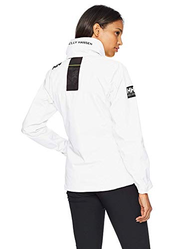 Helly Hansen W Crew Hooded Midlayer Chaqueta Impermeable, Cortavientos y Transpirable, con Capucha, Mujer, Blanco, M