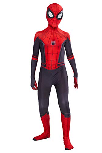 helymore Halloween Mono de Superheroe de Cosplay de Pelicula Jumpsuit Ajustado con Estampado de Arana, Altura Adecuada 140cm-150cm helymore Halloween Mono de Superheroe de Cosplay de Pelicula Jumpsuit Ajustado con Estampado de Arana, Altura Adecuada 140cm-150cm