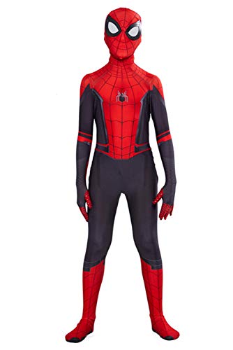 helymore Halloween Mono de Superheroe de Cosplay de Pelicula Jumpsuit Ajustado con Estampado de Arana, Altura Adecuada 140cm-150cm helymore Halloween Mono de Superheroe de Cosplay de Pelicula Jumpsuit Ajustado con Estampado de Arana, Altura Adecuada 140cm-150cm