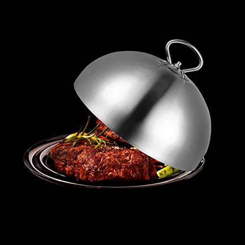 Hemoton - Campana de acero inoxidable, tapa para carne, hamburguesas
