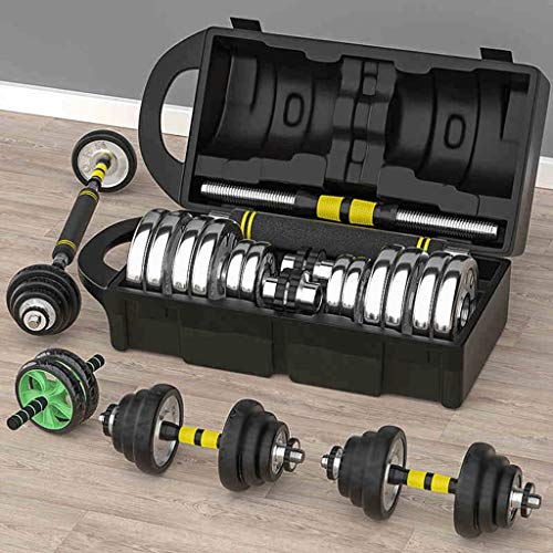 Hemy Mancuernas Mancuerna En Caja Plateada Juego De 2 Mancuernas Ajustables con Cubierta Protectora De Goma Mancuernas Core Fitness Equipo De Fitness De Doble Propósito con Barra Y Mancuernas Hemy Mancuernas Mancuerna En Caja Plateada Juego De 2 Mancuernas Ajustables con Cubierta Protectora De Goma Mancuernas Core Fitness Equipo De Fitness De Doble Propósito con Barra Y Mancuernas