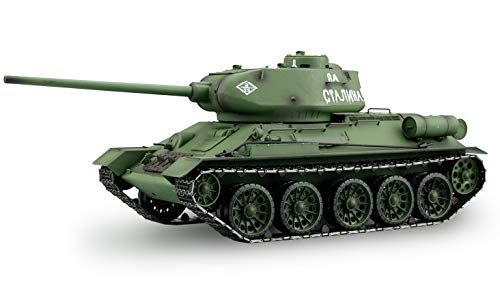 HengLong Tanque de combate ruso T-34/85 1:16 – humo y sonido + engranaje de metal y 2,4 GHz