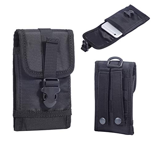 Hengying Funda con Clip de Cinturón para Teléfono Móvil, Nailon Compatible Bolso Táctico para Exteriores Senderismo y Campamentos Diseño Militar de Camuflaje + Llavero de Piel Hengying Funda con Clip de Cinturón para Teléfono Móvil, Nailon Compatible Bolso Táctico para Exteriores Senderismo y Campamentos Diseño Militar de Camuflaje + Llavero de Piel