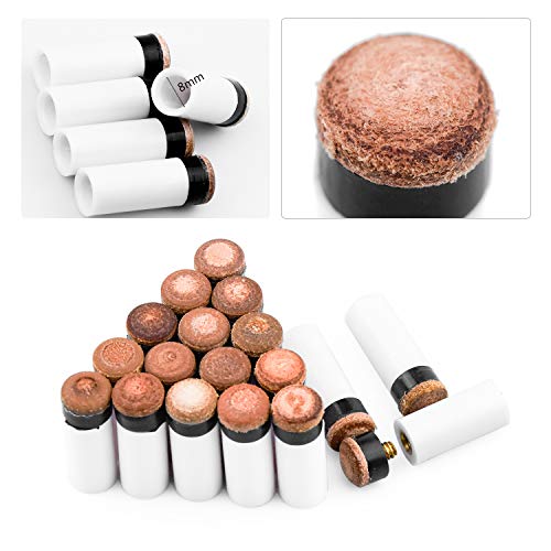 HENTEK 18 Juegos Puntas rígidas de Taco de Billar de 12 mm Puntas de Repuesto de latón Giratorio con Puntas de Palo de Billar para Tacos de Billar HENTEK 18 Juegos Puntas rígidas de Taco de Billar de 12 mm Puntas de Repuesto de latón Giratorio con Puntas de Palo de Billar para Tacos de Billar