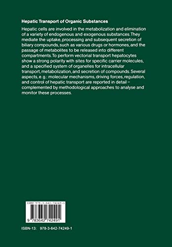 Hepatic Transport of Organic Substances (Proceedings in Life Sciences)