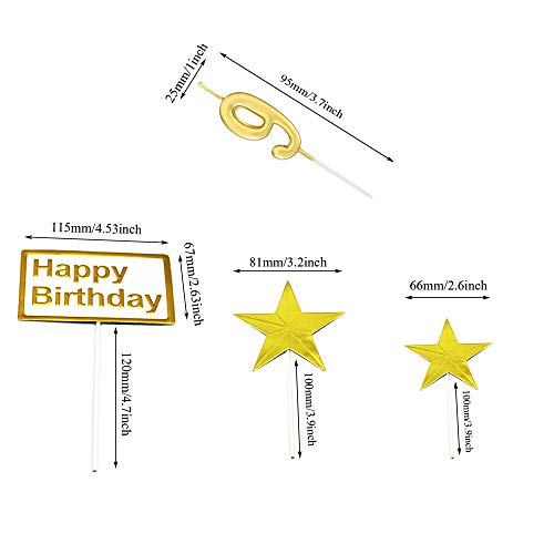 Her Kindness 10 Piezas de Velas de Números de Cumpleaños Velas de Tartas Topper de Pastel Dorado de Número 0-9 Pastel de Cumpleaños Adornospara /1 Piezas Tarjeta de Cumpleaños Pentagram (Dorado) Her Kindness 10 Piezas de Velas de Números de Cumpleaños Velas de Tartas Topper de Pastel Dorado de Número 0-9 Pastel de Cumpleaños Adornospara /1 Piezas Tarjeta de Cumpleaños Pentagram (Dorado)