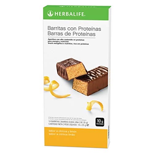 Herbalife - Barritas con Proteínas sabor a Limón 14 x 35 g Herbalife - Barritas con Proteínas sabor a Limón 14 x 35 g