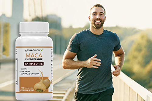 Herbamour Maca | 180 Capsulas Por 6 Meses De Alta Dosis En E.S. + L-Arginina + Vitamina B6 + Zinc + Taurina + Guaraná + Maca Peruana Con Extracto De Maca Andina | Proporción 10:1 | Calidad Italiana