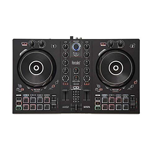 Hercules DJControl Inpulse 300 – Controlador DJ USB – 2 Pistas con 16 Pads y Tarjeta de Sonido – Incluye Software y Tutoriales, Multicolor