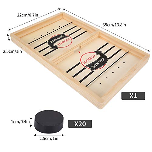 Herefun Hockey de Madera, Juego de Mesa de Hockey Juego de Hockey de Escritorio Juego de Air Hockey Portatil Interacción Entre Padres e Hijos Actividades de reunión Familiar(20*Ajedrez) (A) Herefun Hockey de Madera, Juego de Mesa de Hockey Juego de Hockey de Escritorio Juego de Air Hockey Portatil Interacción Entre Padres e Hijos Actividades de reunión Familiar(20*Ajedrez) (A)
