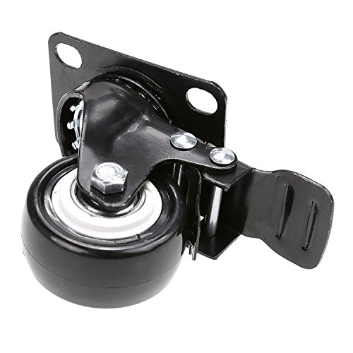 Herenear 50mm Ruedas Pivotantes ruedas giratorias para Muebles con Carga Mayor de 400Kg Set de 4 Ruedas de Hierro con Freno de Goma Negro (type 1) Herenear 50mm Ruedas Pivotantes ruedas giratorias para Muebles con Carga Mayor de 400Kg Set de 4 Ruedas de Hierro con Freno de Goma Negro (type 1)