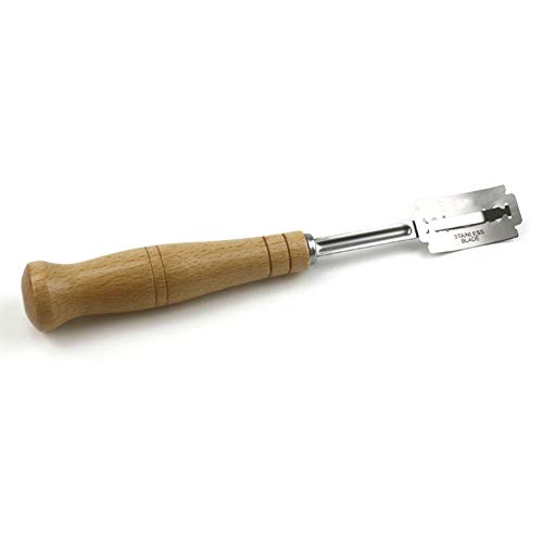 Herramienta de Corte de Pan, cortadores de Pan Herramienta de Corte Cojo Cortador de Masa con 5 Cuchillas Mango de Madera, Cuchillo Curvo de Arco de Pan de Acero Inoxidable, Utensilios para Hornear Herramienta de Corte de Pan, cortadores de Pan Herramienta de Corte Cojo Cortador de Masa con 5 Cuchillas Mango de Madera, Cuchillo Curvo de Arco de Pan de Acero Inoxidable, Utensilios para Hornear