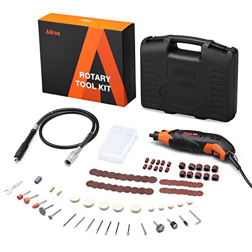 Herramienta Rotativa Eléctrica, ALLROS 170W Multiherramienta con 100 Accesorios, 8000-35000RPM 6 velocidades variables, para tallar grabar fresar amolar limpiar pulir cortar y lijar Herramienta Rotativa Eléctrica, ALLROS 170W Multiherramienta con 100 Accesorios, 8000-35000RPM 6 velocidades variables, para tallar grabar fresar amolar limpiar pulir cortar y lijar
