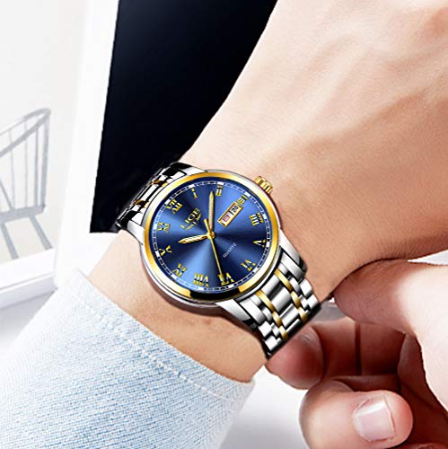 Herren Uhr LIGE Wasserdicht Edelstahl Analog-Quarz Uhr-männer Business Date Armbanduhr Herren Uhr LIGE Wasserdicht Edelstahl Analog-Quarz Uhr-männer Business Date Armbanduhr
