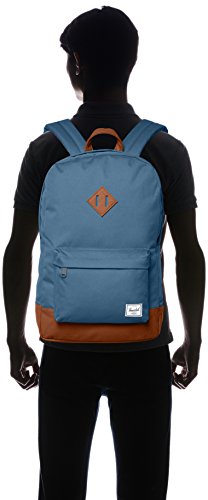 Herschel Supply Co. Patrimonio mochila, Stellar/Tan Synthetic Leather (azul) - 10007-01334-OS