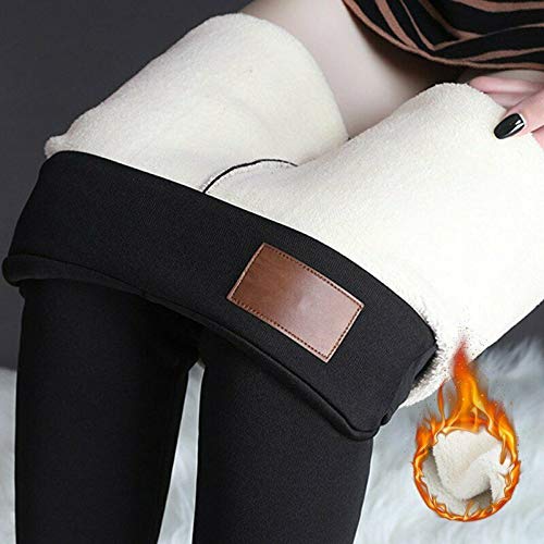 Heyzen Super Thick Cashmere Wool Leggings,Ladies Winter Plush Warm High Waist Elastic Slim Pants,Solid Winter Warm Tight Thick Leggings (Black, M) Heyzen Super Thick Cashmere Wool Leggings,Ladies Winter Plush Warm High Waist Elastic Slim Pants,Solid Winter Warm Tight Thick Leggings (Black, M)
