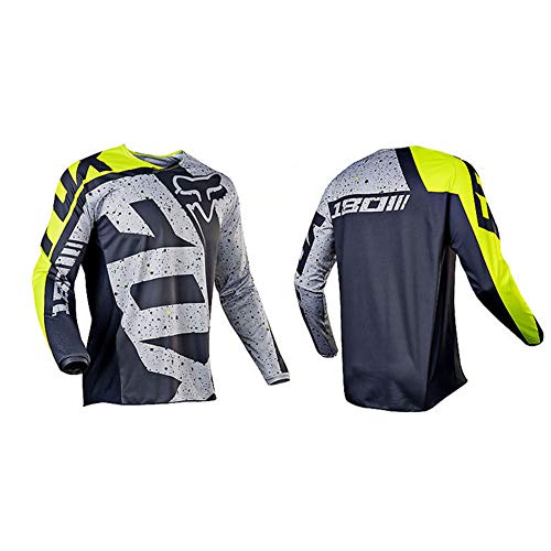 HFJLL Mountain Bike Motocross Jersey Camiseta de Manga Larga - Traje de Descenso al Aire Libre a Prueba de Viento,No.20,L