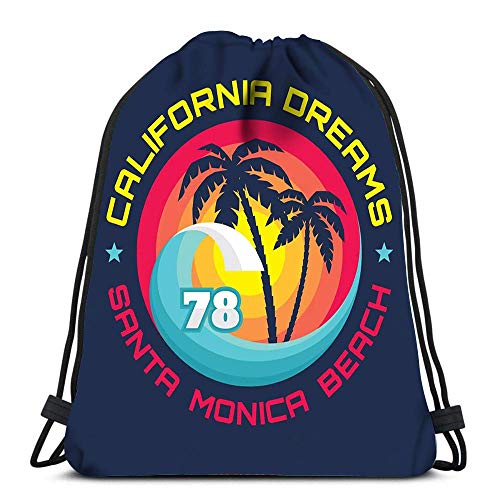 HFXY Gym Mochila con cordón Bolsa de deporte Baile Moda Música Folleto de fiesta PRET Bolsas de hombro ligeras Mochila universitaria de viaje para mujeres Hombres