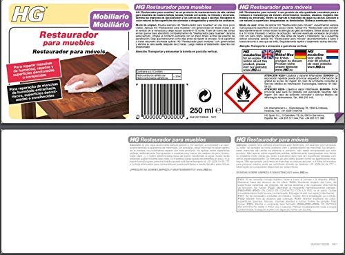 HG 410030130 - Restaurador profesional para muebles (envase de 250 ml) HG 410030130 - Restaurador profesional para muebles (envase de 250 ml)