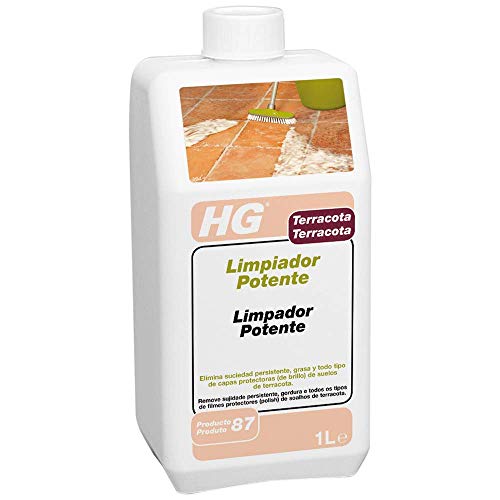 HG Limpiador Potente para terracota 1L – Elimina la grasa y la suciedad incrustada - De todo tipo de suelos de terracota