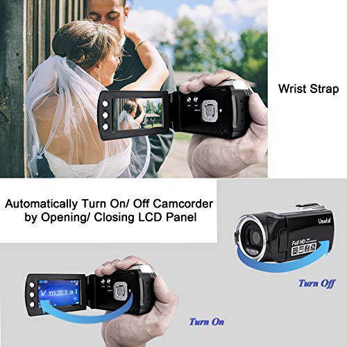 HG5162 Cámara de Video Digital 1080P FHD Videocámara / 2,7" Pantalla TFT LCD / 270 Grados de videocámara giratoria para niños/Principiantes/Ancianos