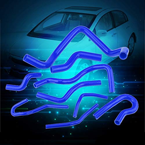 HGY 9pcs Azul de Silicona Auto del Manguito del radiador Kit Compatible con H-o-n-d-a Civic D15 D16 SOHC EG/EK 1992-2000