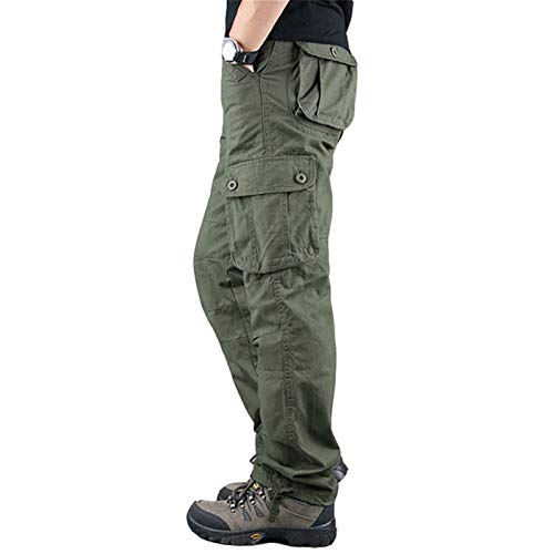 Hhckhxww Monos De OtoñO E Invierno Pantalones Casuales Al Aire Libre para Hombres Pantalones Deportivos De Pierna Recta De Talla Grande Seis Bolsillos Pantalones De Trabajo Sueltos