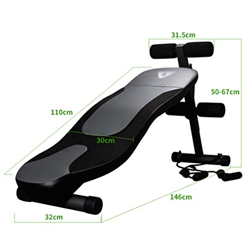 HHOO - Fitness THS@ Bancos De Peso Ajustable - S En Forma De S DiseñO De Banco Recto Tablero De Ejercicios Abdominales Uso De Gimnasio En El Hogar Tablero Plegable De Abdominales 02